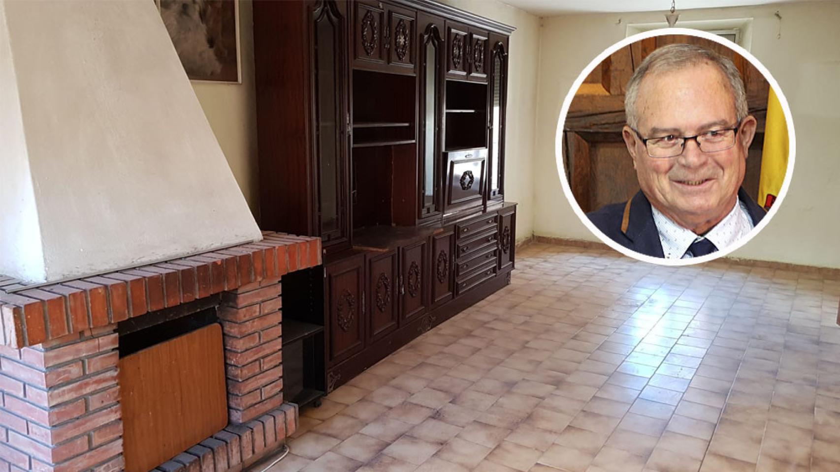 Imagen de la vivienda y el alcalde, José Augusto Rodríguez