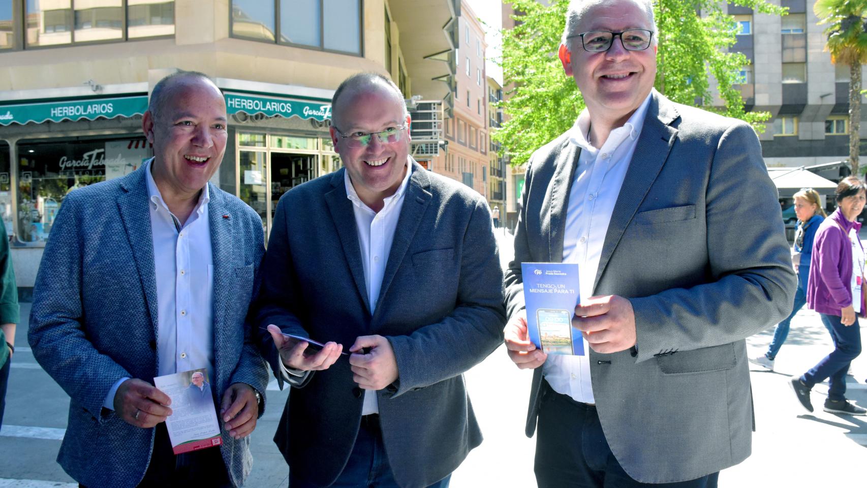 Miguel Tellado, José María Barrios y Jesús María Prada
