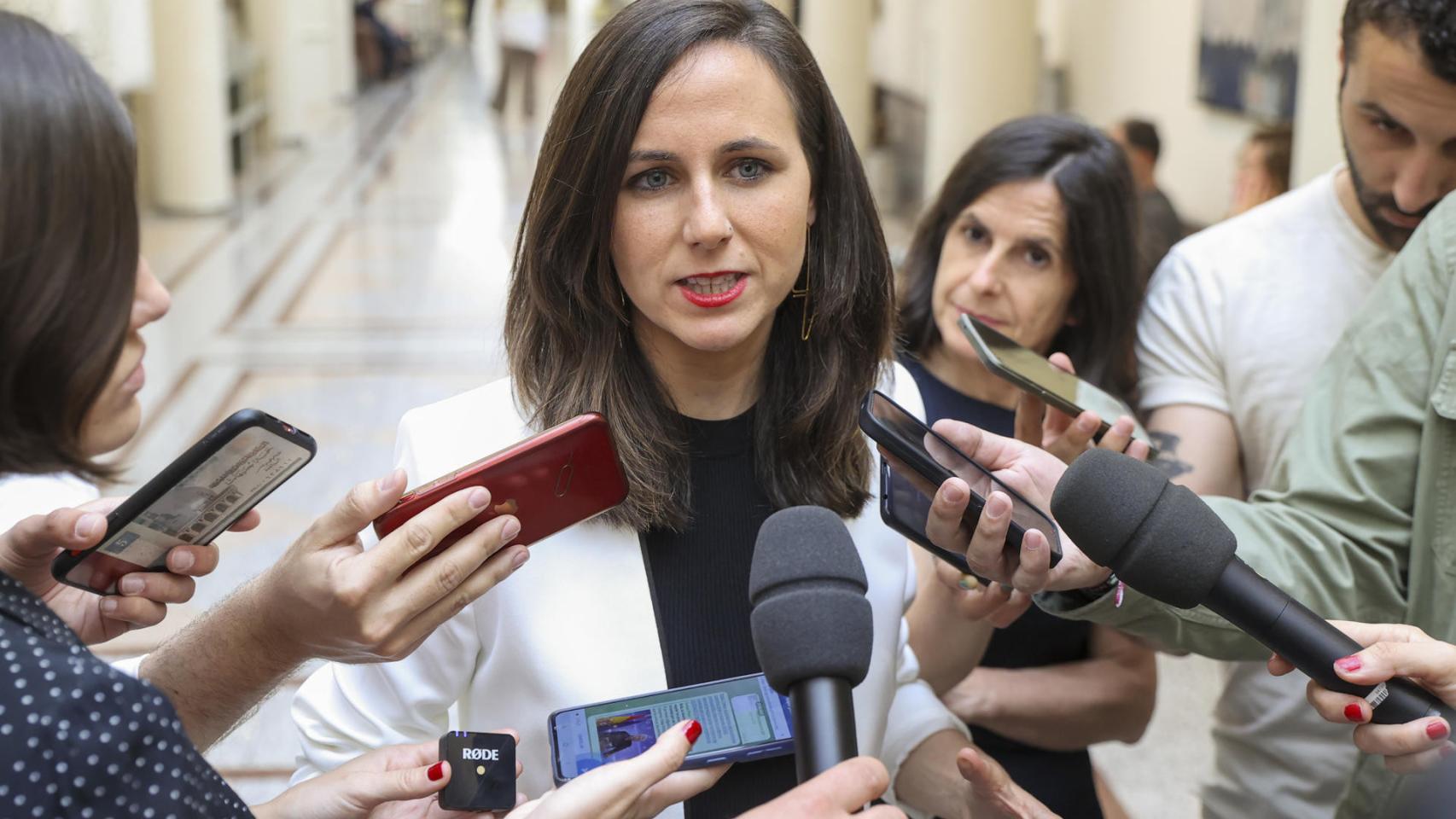 La líder de Podemos y ministra de Derechos Sociales, Ione Belarra, esta semana en el Congreso.