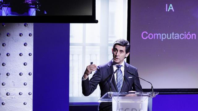 El presidente ejecutivo de Telefónica, José María Álvarez-Pallete, interviene en la Jornada Confederal ‘Agenda Digital Web 3.0. Tecnología, Gobernanza, Trabajo’, organizada por UGT.