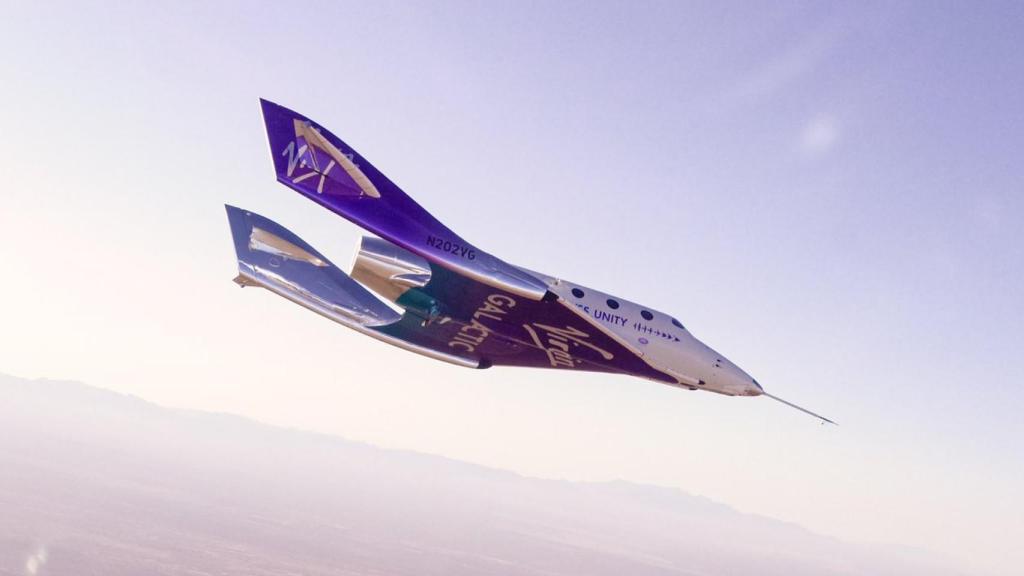 El VSS Unity durante el vuelo.