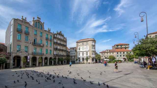 Plaza de la Herrería, en Pontevedra.