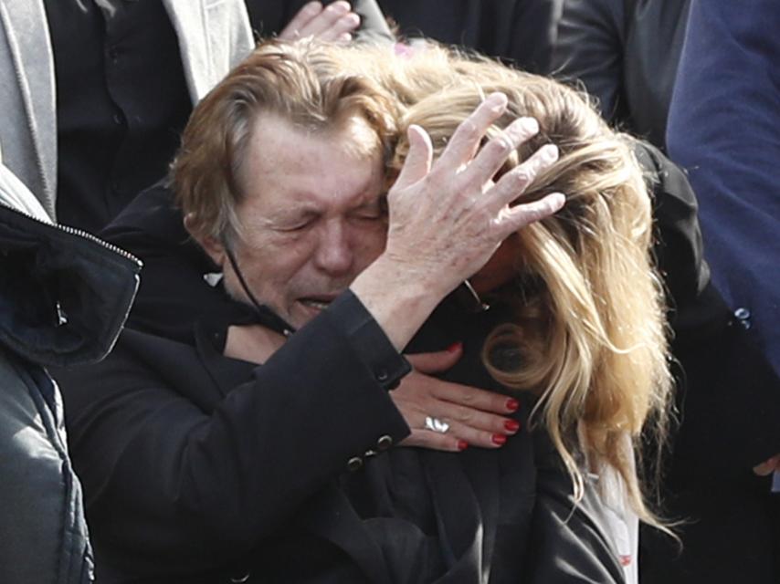 Ramiro, destrozado el día del último adiós a Concha, en 2021.