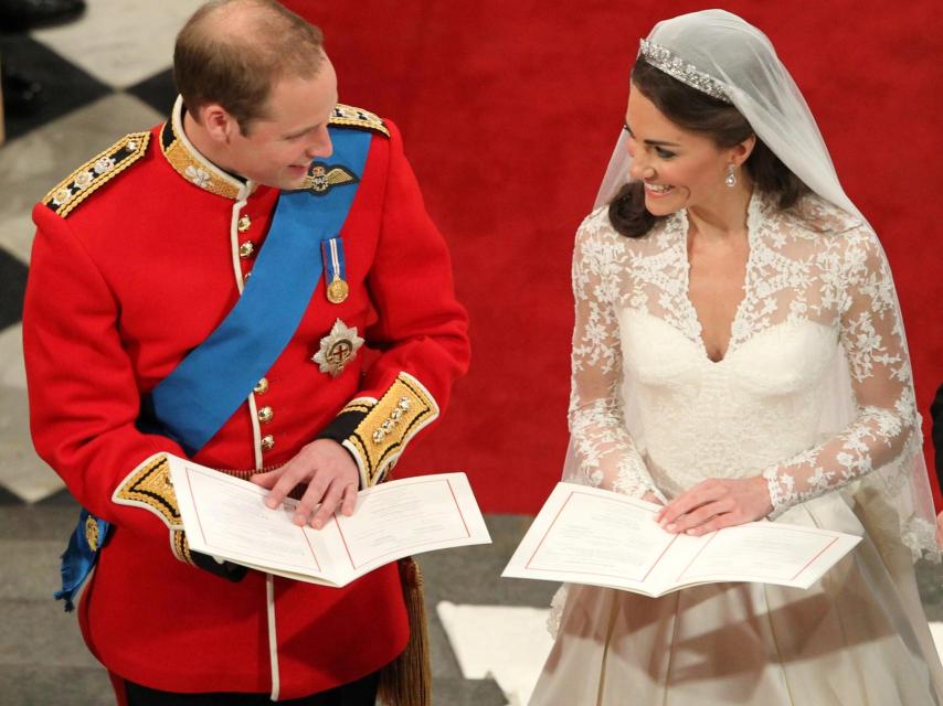 La pareja, el día de su boda en 2011.