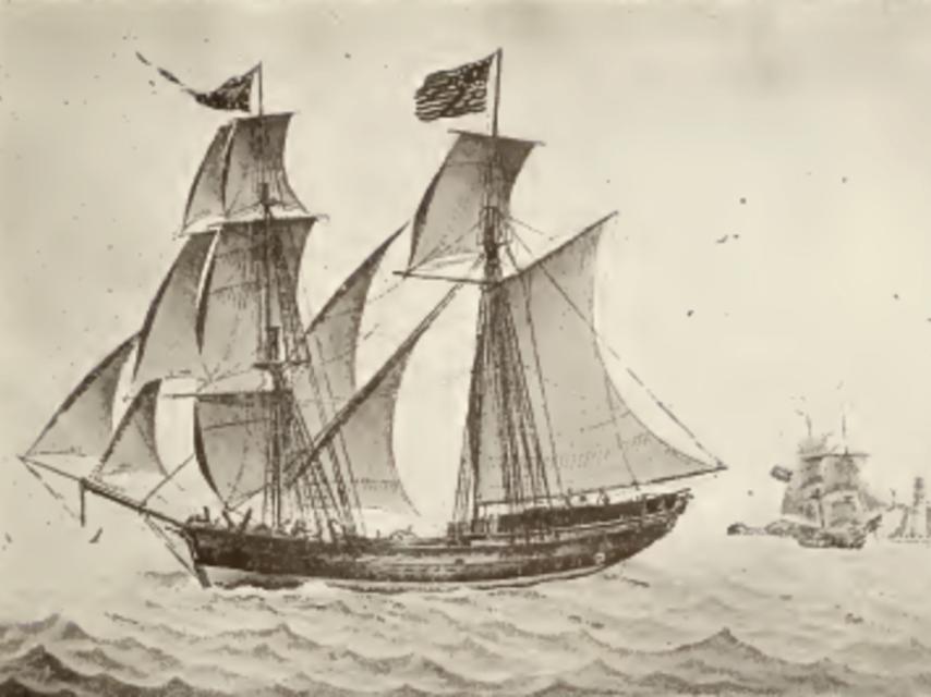 Un bergantín.