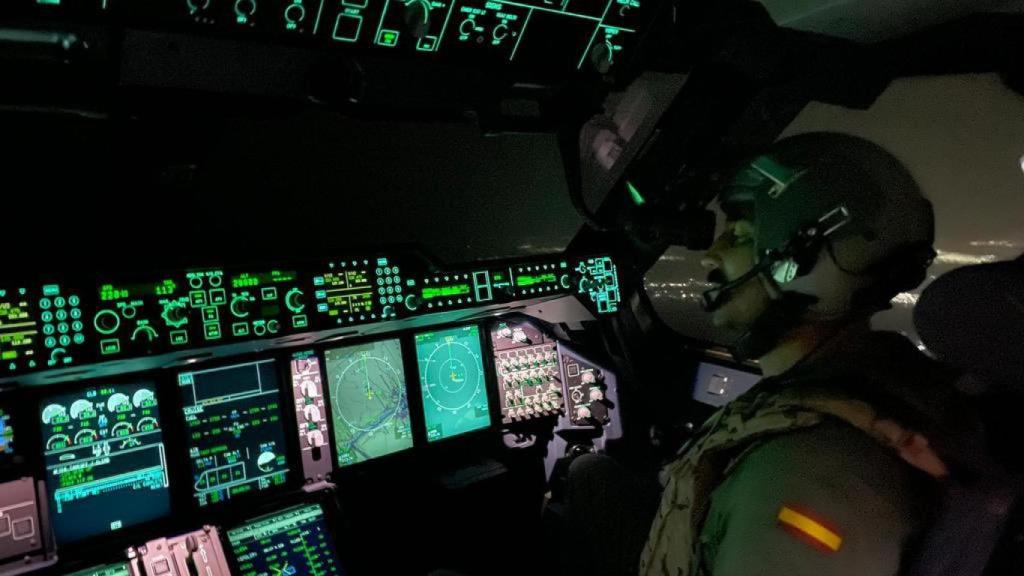 Cabina de uno de los tres A400M españoles.