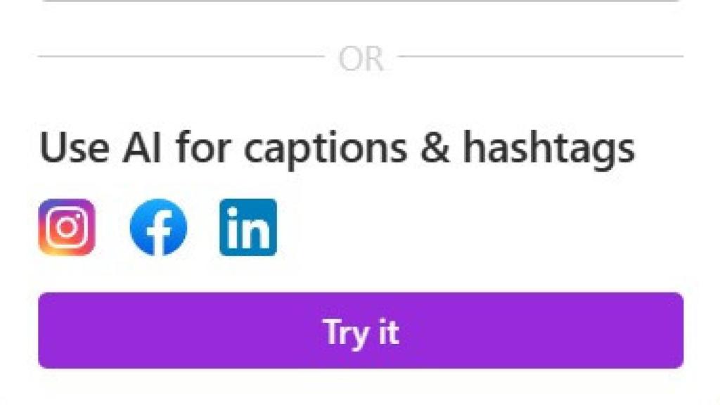 IA para mensaje y hashtag
