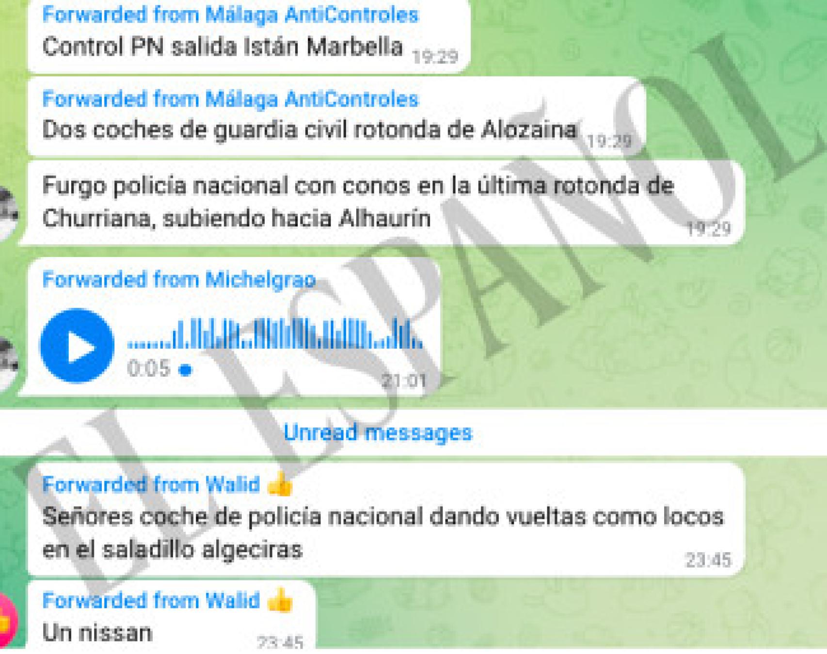 Una de las conversaciones halladas en el canal.