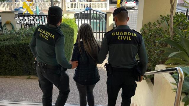 La detenida de la Guardia Civil, en Calpe.