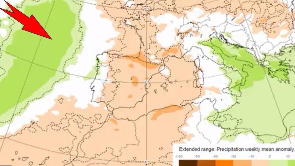 Las anomalías más húmedas aparecerían en la primera quincena de mayo. RAM/ECMWF