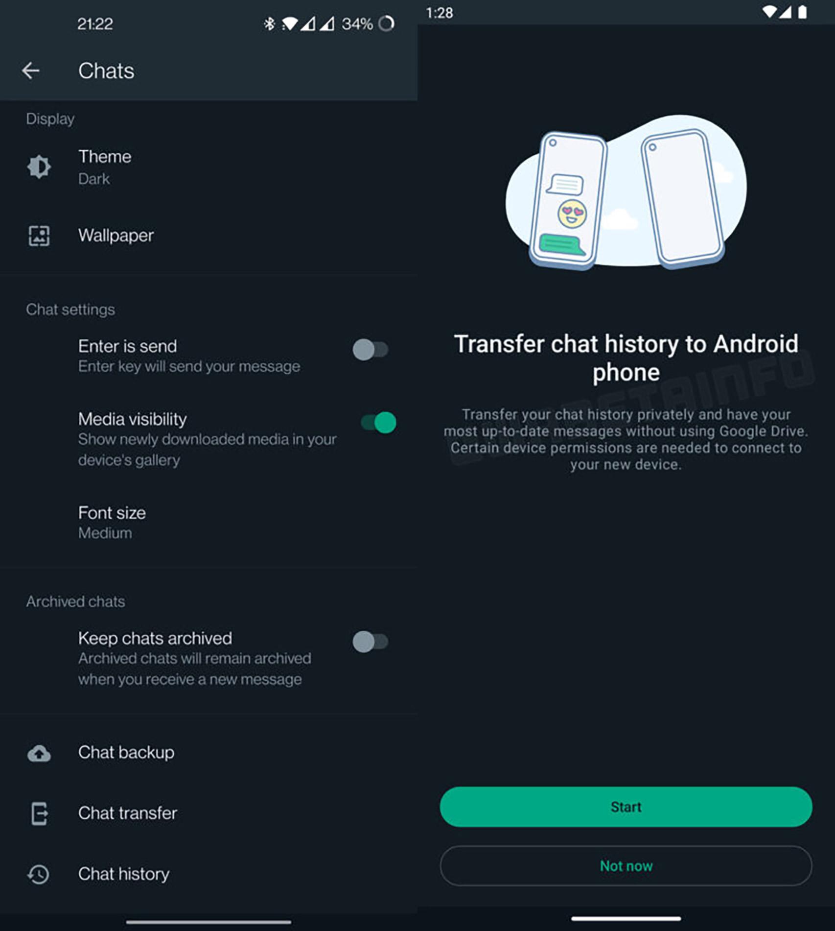 La nueva opción de transferencia de chats de WhatsApp