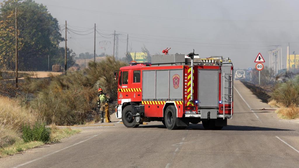 Un camión de los bomberos del Ayuntamiento de Toledo.