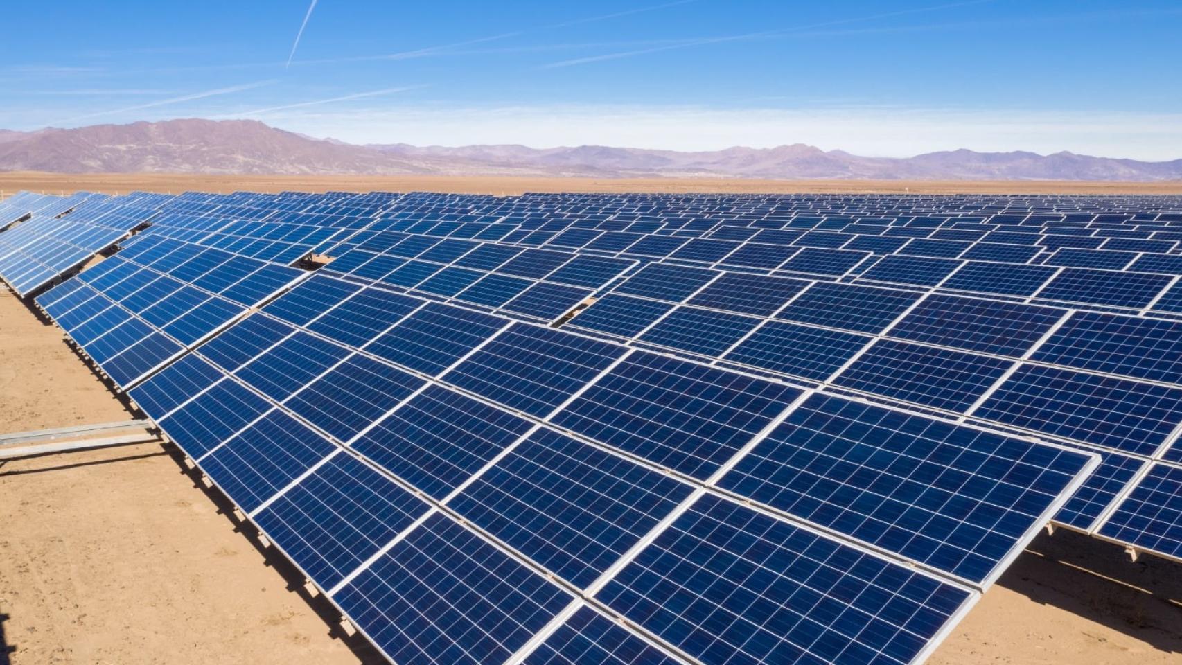 Un campo de producción de energía fotovoltaica.