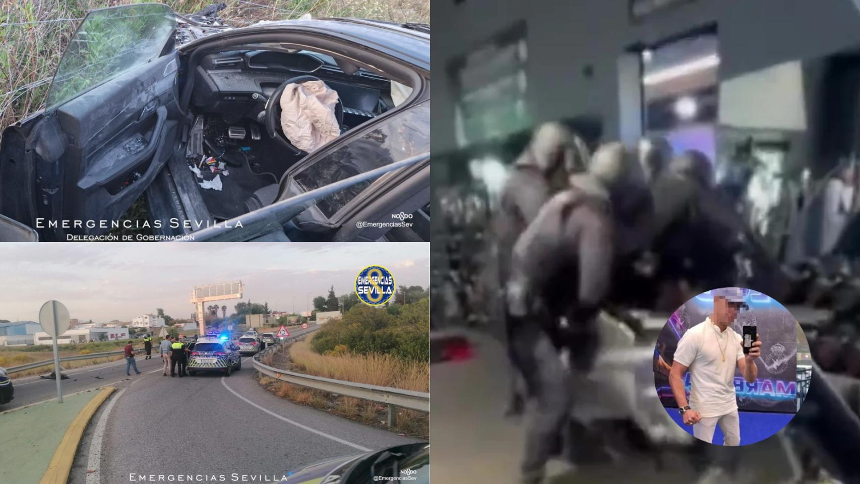 Imágenes de cómo quedó el vehículo y de la detención del domingo 16.