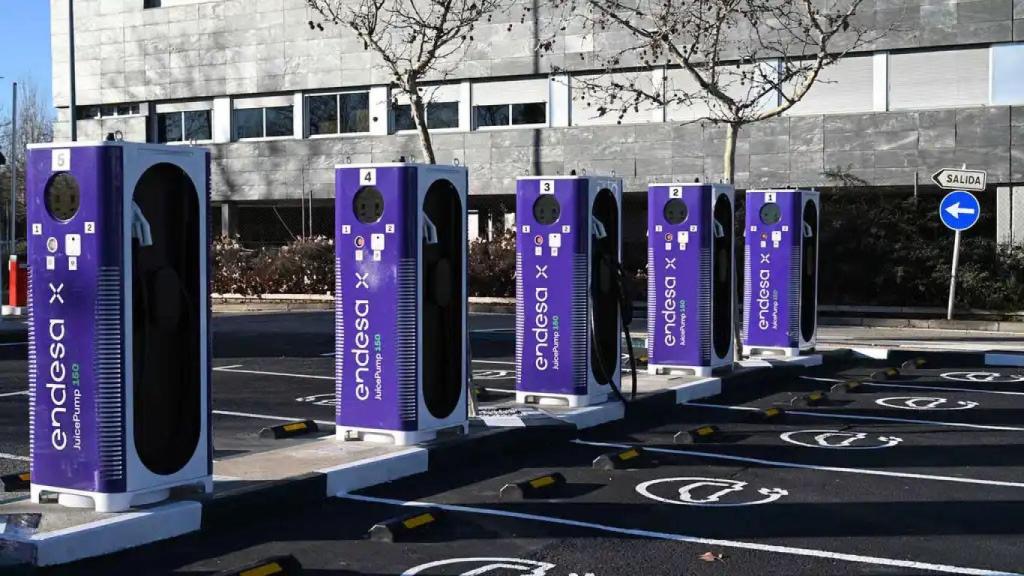 Estación de recarga de Endesa X Way en Madrid.