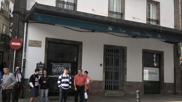 Fachada del Café Derby, en Santiago de Compostela