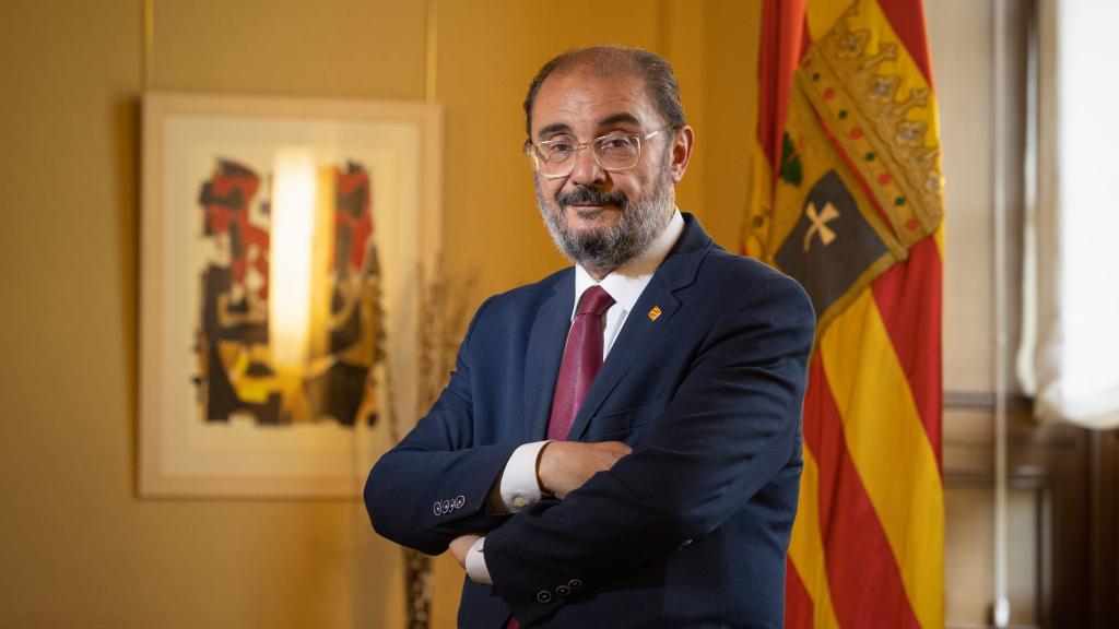 Lambán, en su despacho.