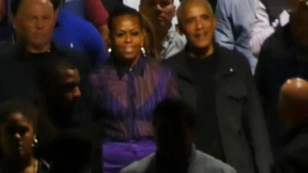 Los Obama en el concierto de Springsteen.