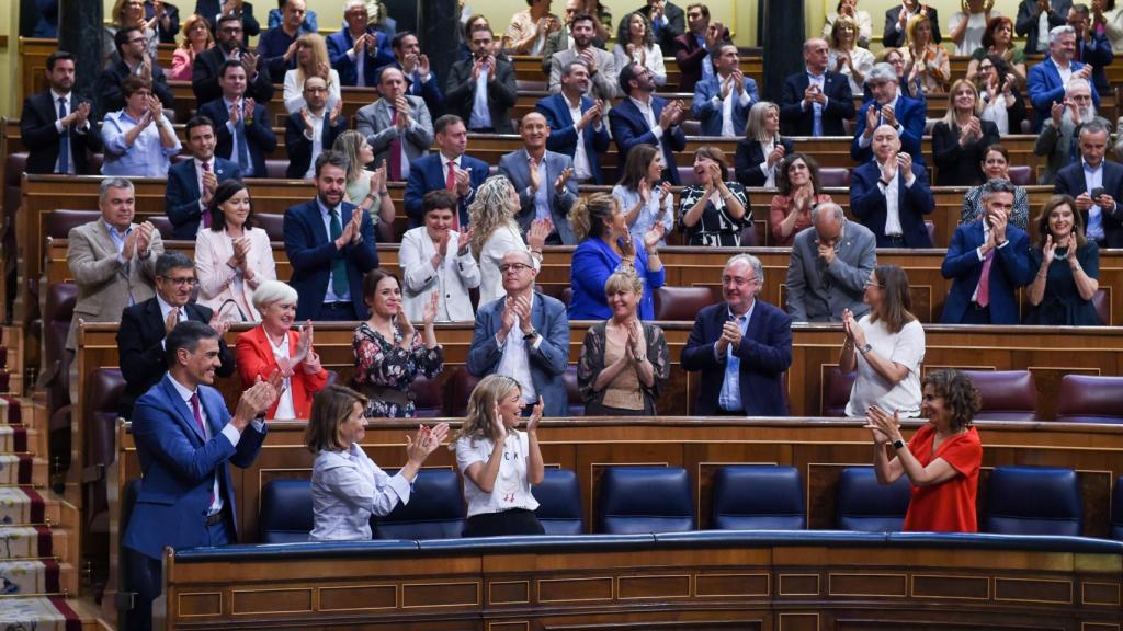 La bancada socialista en el Congreso de los Diputados, el pasado jueves.