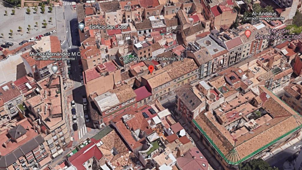 Localización de los edificios de la calle Cristo de la Epidemia donde se proyecta el nuevo hotel.