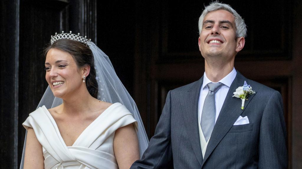Alexandra de Luxemburgo y Nicolas Bagory el día de su boda.