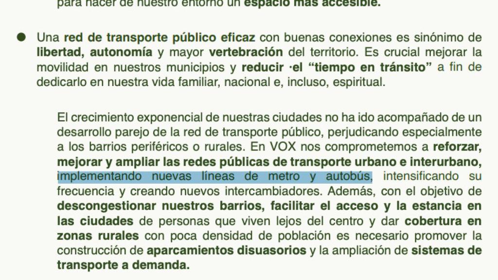 Medidas de VOX sobre el metro en la ciudad de Elche.