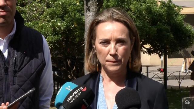 Cuca Gamarra, durante un acto este domingo