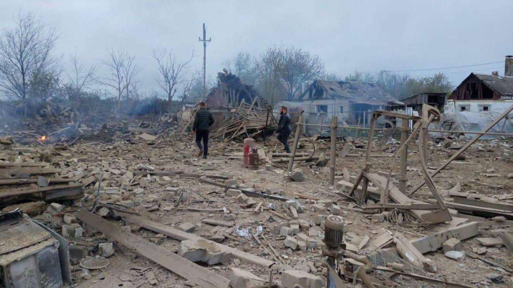 Zona de Pavlohrad destruida por los ataques aéreos rusos.