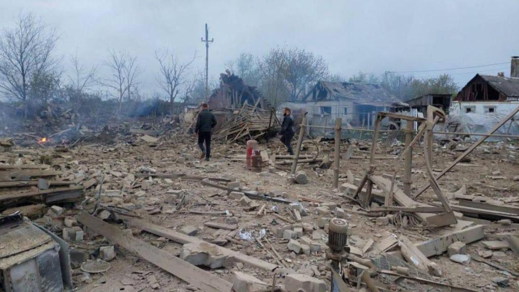 Zona de Pavlohrad destruida por los ataques aéreos rusos.