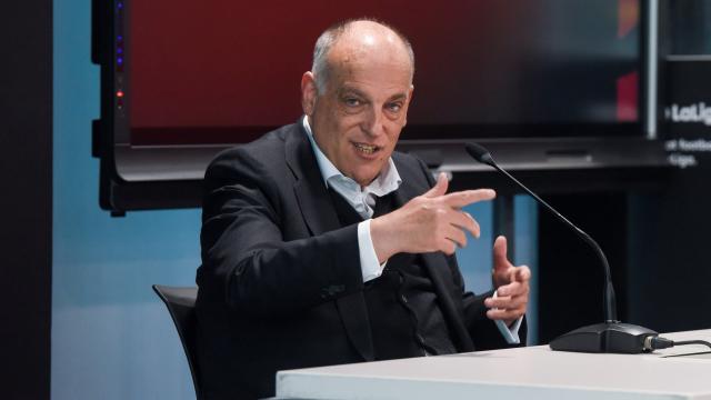 Javier Tebas, en la sede de LaLiga