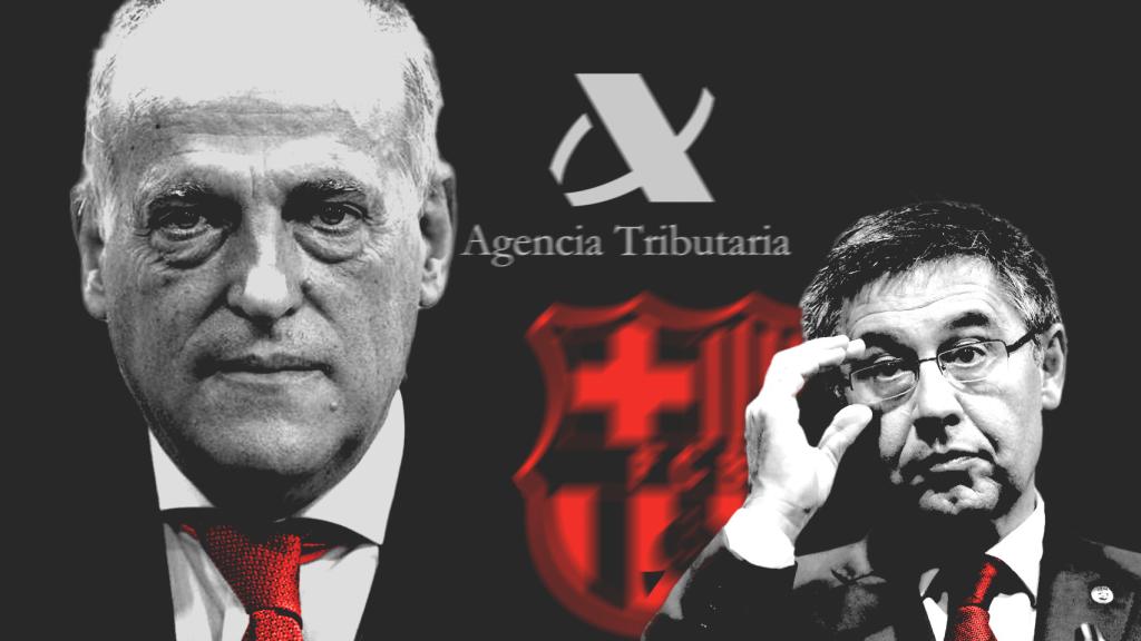 Javier Tebas y Josep María Bartomeu, en un fotomontaje