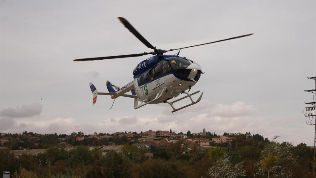 Helicóptero del Sescam.