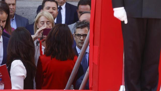 Félix Bolaños, excluido de la tribuna de autoridades el los actos del Dos de Mayo en Madrid.