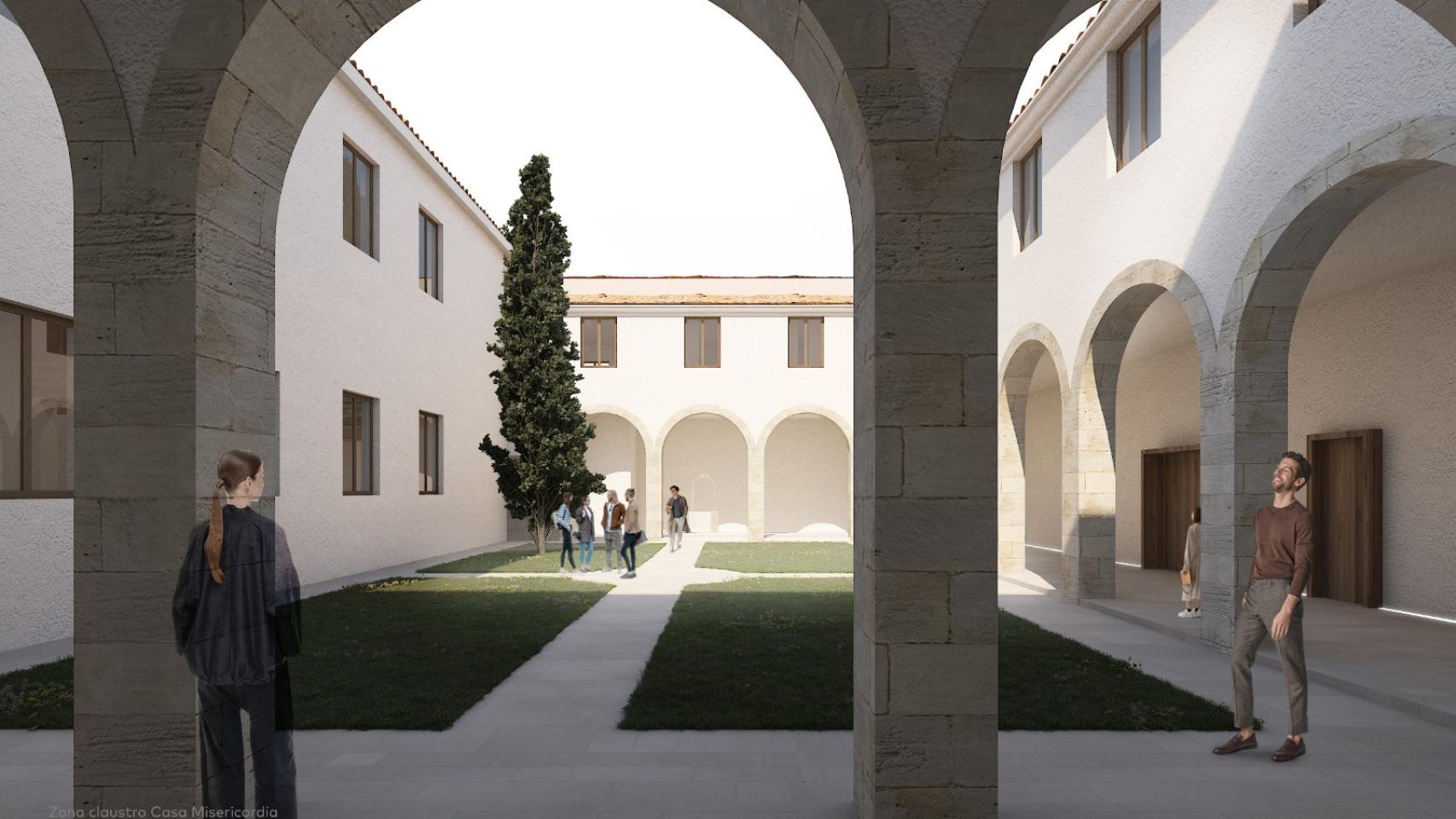 Recreación de cómo quedará la Casa de la Misericordia remodelada.