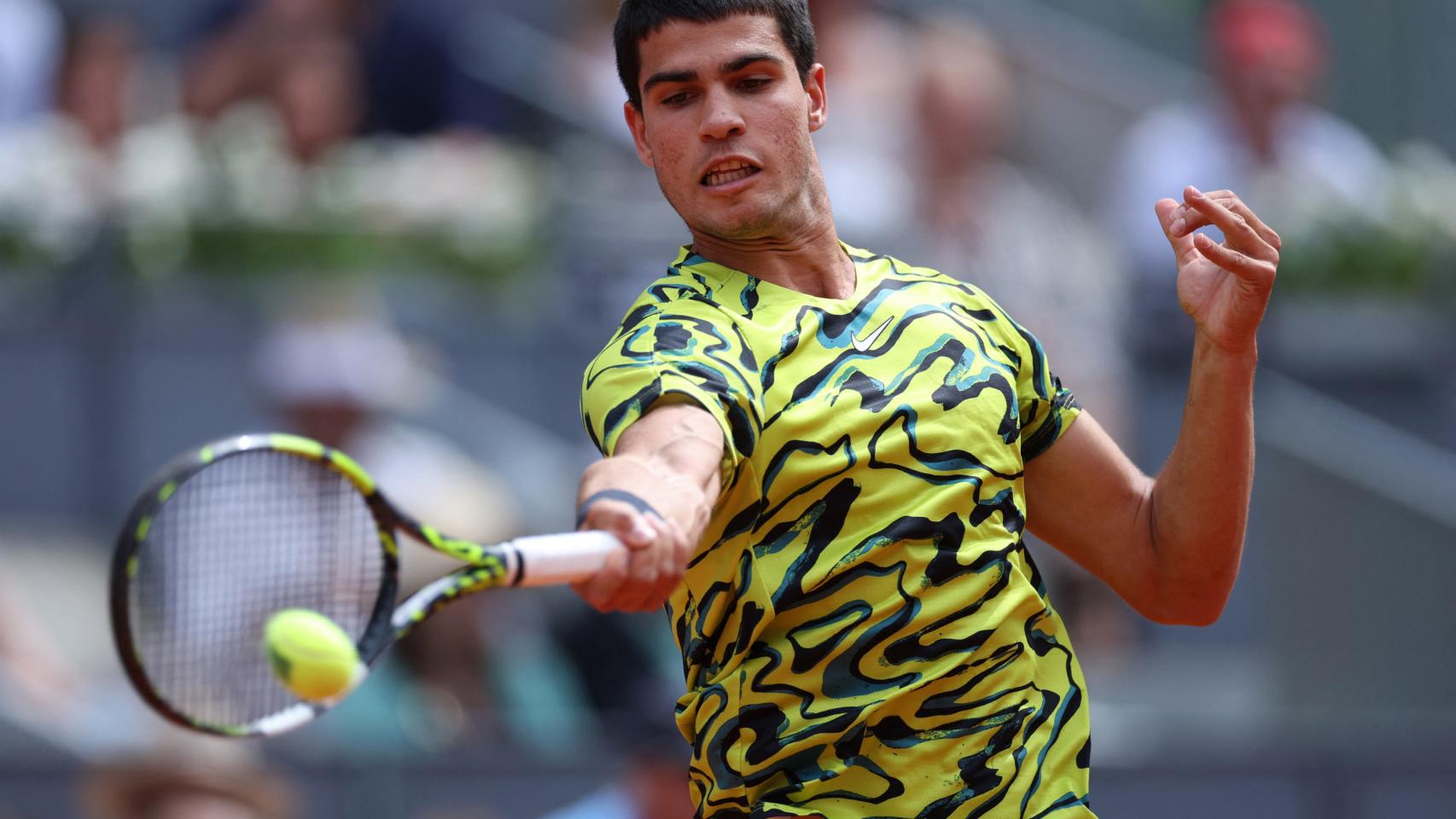 Carlos Alcaraz, en el Mutua Madrid Open 2023