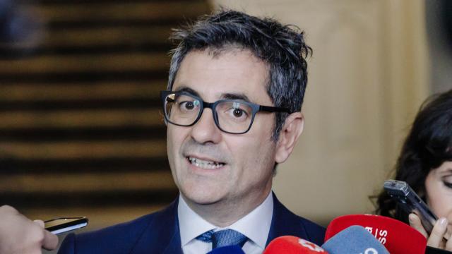 Félix Bolaños, este martes en la sede de la Comunidad de Madrid.