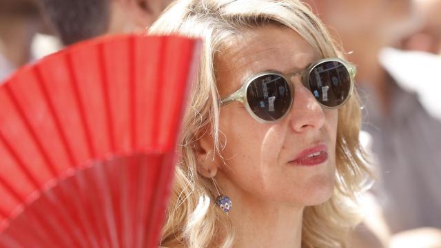 La vicepresidenta segunda, Yolanda Díaz, el lunes en Madrid, durante la celebración del Primero de Mayo.