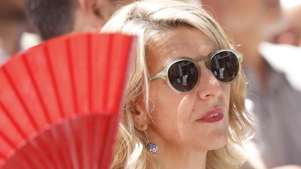 La vicepresidenta segunda, Yolanda Díaz, el lunes en Madrid, durante la celebración del Primero de Mayo.