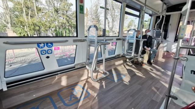 Imagen del interior del modelo de autobús eléctrico