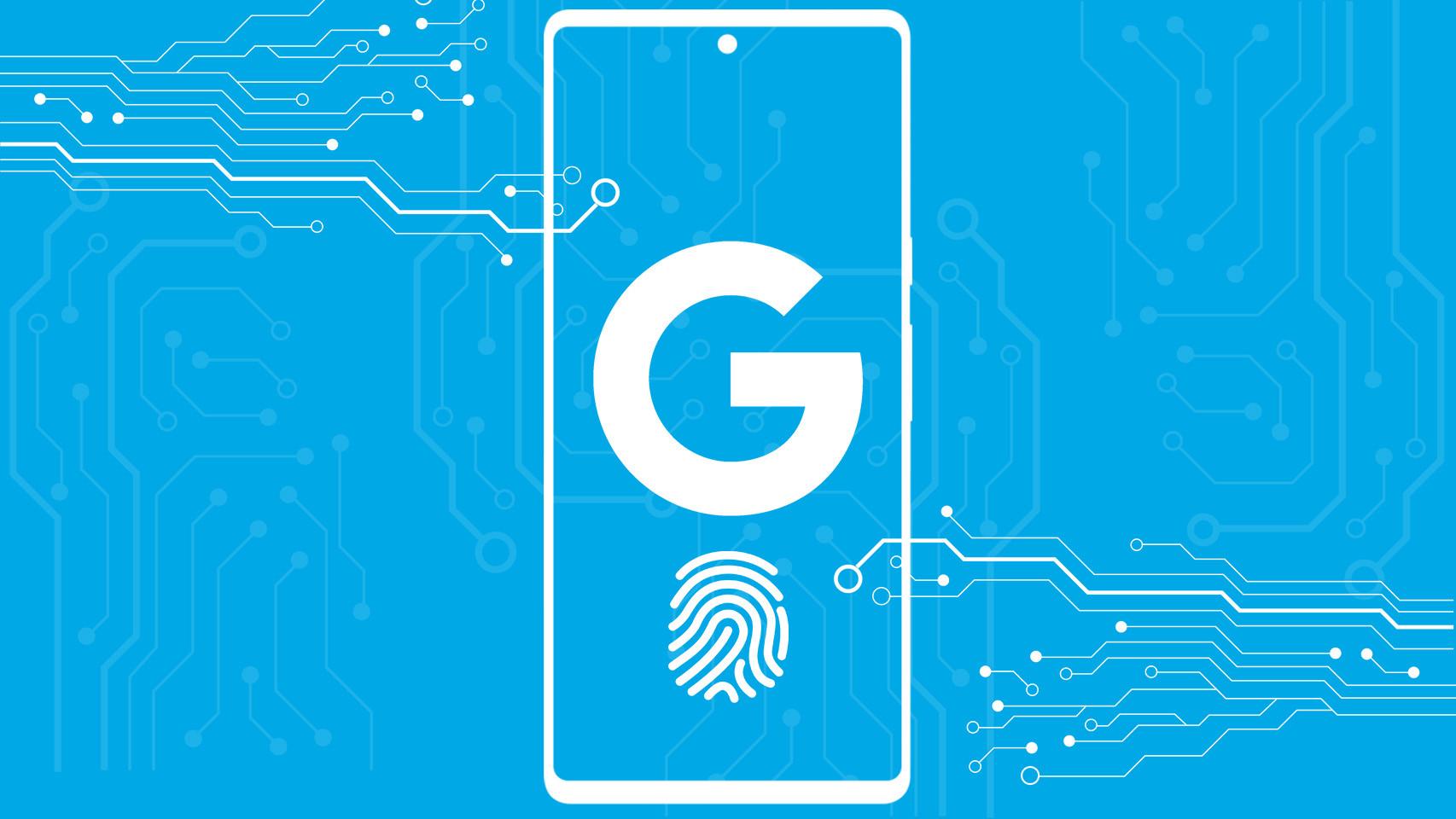 Fotomontaje minimalista con un Pixel de Google.