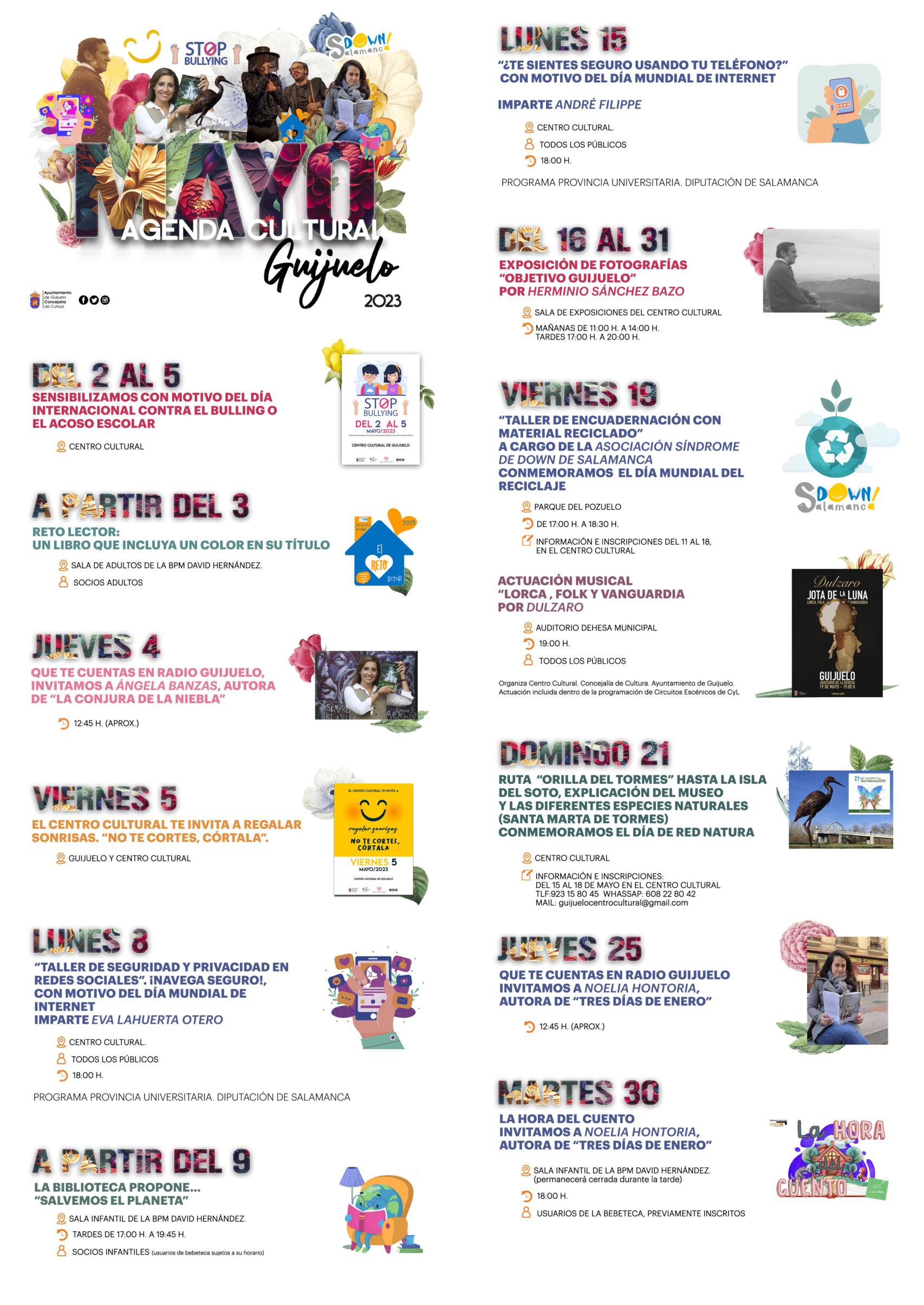 Agenda cultural del mes de mayo en Guijuelo