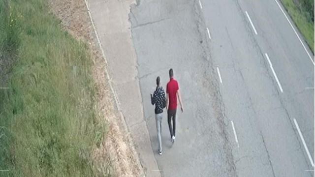 Momento de uno de los robos captado por las cámaras de la Guardia Civil