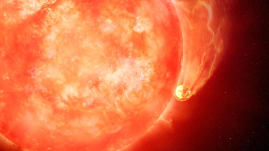Reconstrucción del planeta engullido por su estrella. International Gemini Observatory/NOIRLab/NSF/AURA/M. Garlick/M. Zamani
