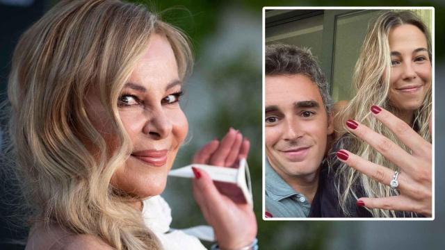 Celia Vega-Penichet, la sobrina de Ana García Obregón, junto a su prometido en un montaje de EL ESPAÑOL.