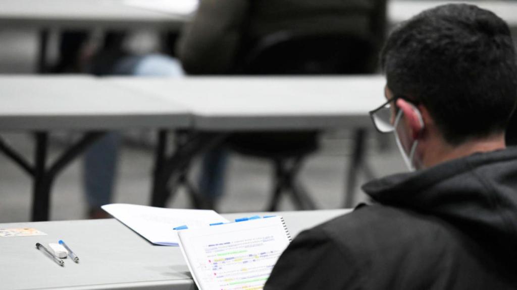 Un opositor antes de un examen.