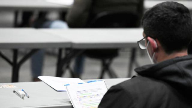 Un opositor antes de un examen.