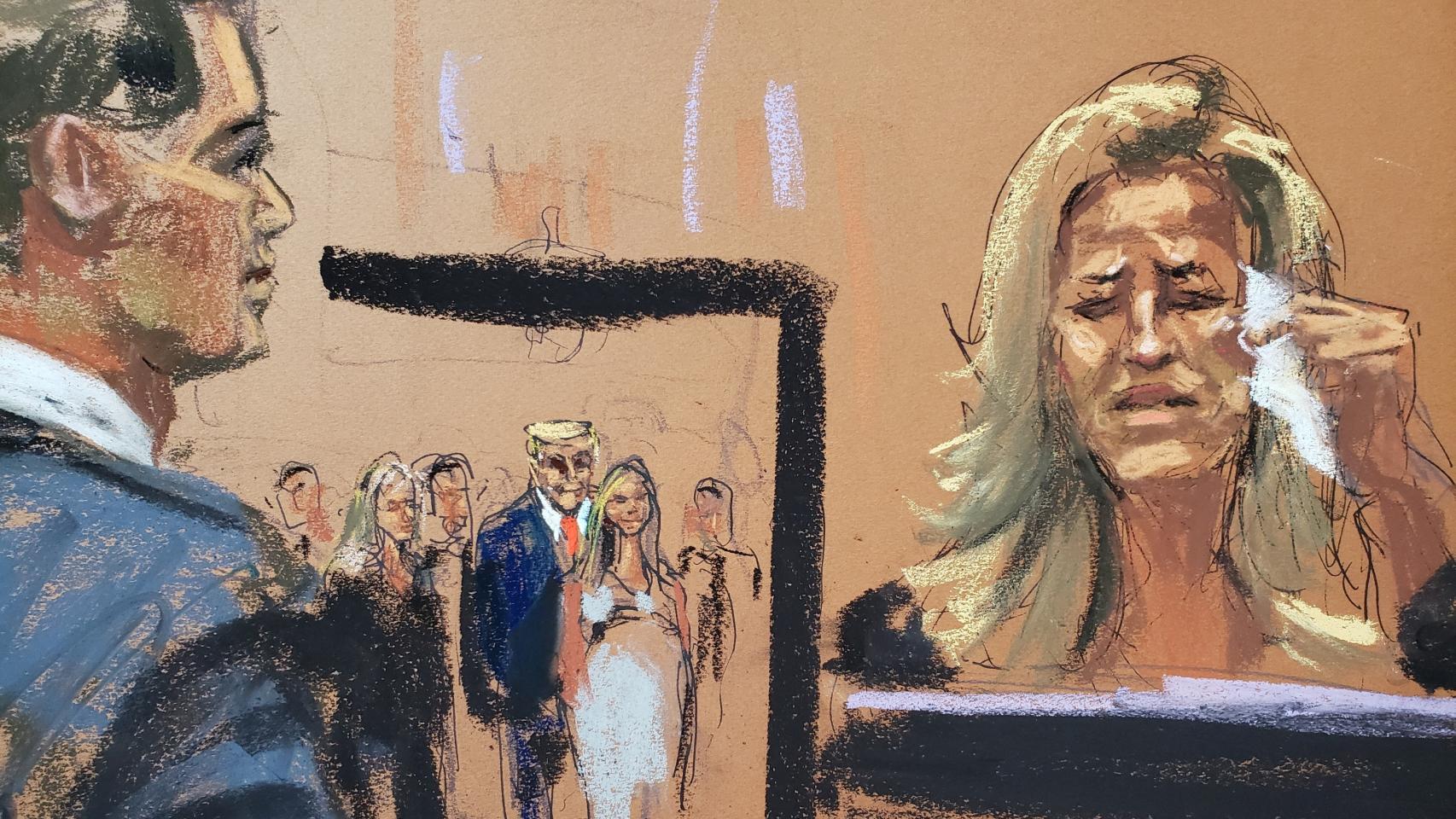 La exreportera de la revista People Natasha Stoynoff acusa a Trump de abuso sexual durante el juicio.