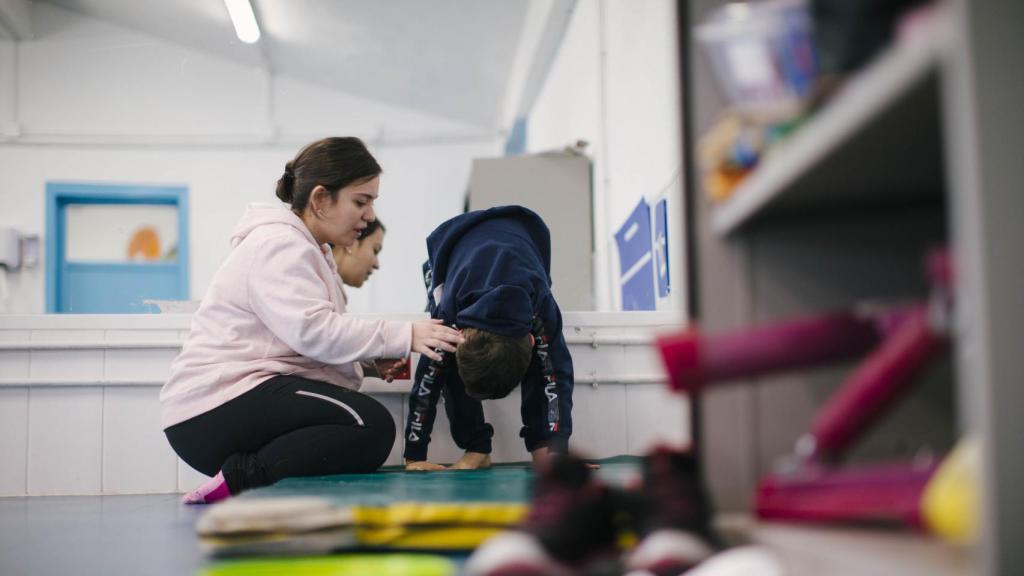Una clase de fisioterapia del Programa Mejora.