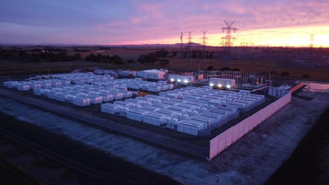 Planta de baterías en Victoria, Australia.