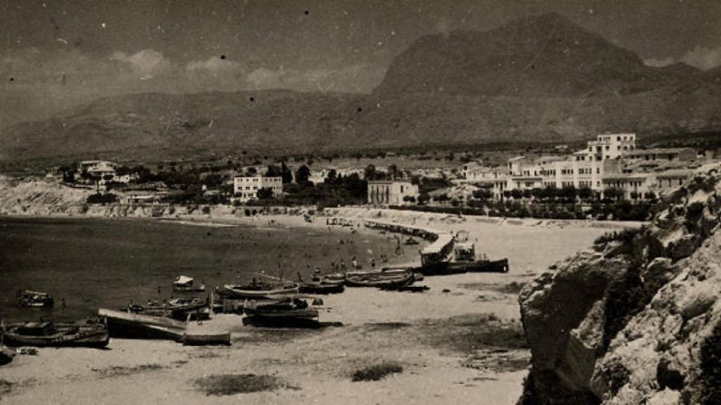 Imagen antigua de Benidorm, cuando la principal actividad era pesquera.